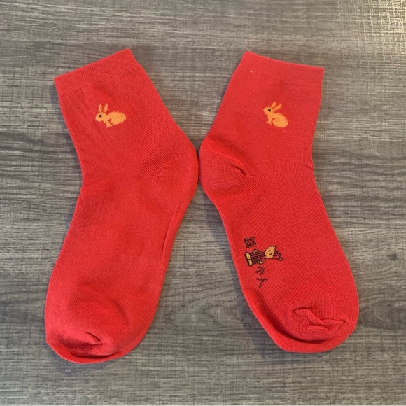 ๐๐ 2 Pairs Red Chinese New Year Socks - Picture 7 of 8